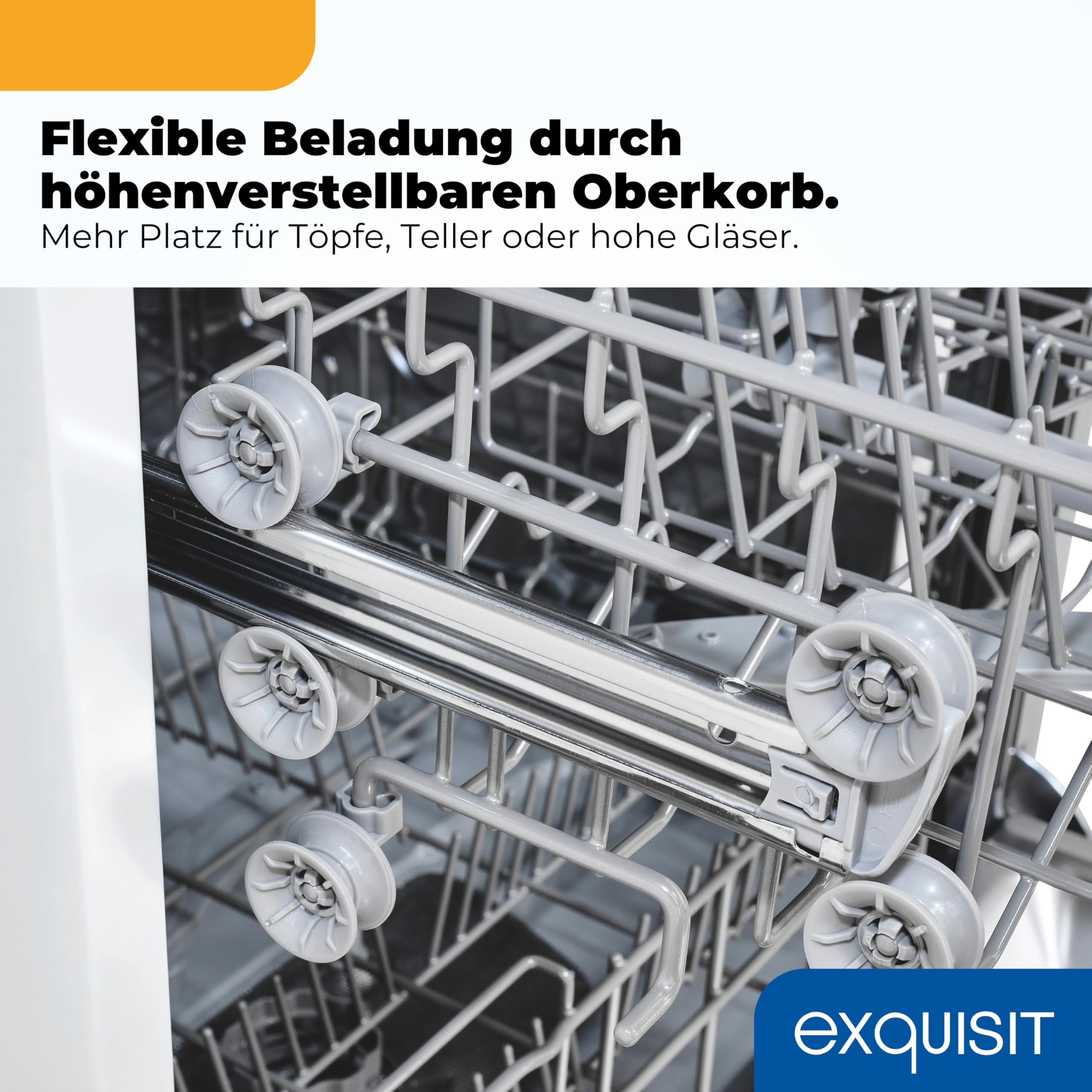 Exquisit GSP56312-030E Geschirrspüler Freistehend - 60cm Spülmaschine Weiß | Spülmaschine unterbau 60 cm mit Aquastop, 12 Maßgedecke, Geschirrspüler 60cm unterbau, 49 dB, Startzeitvorwahl & LED.