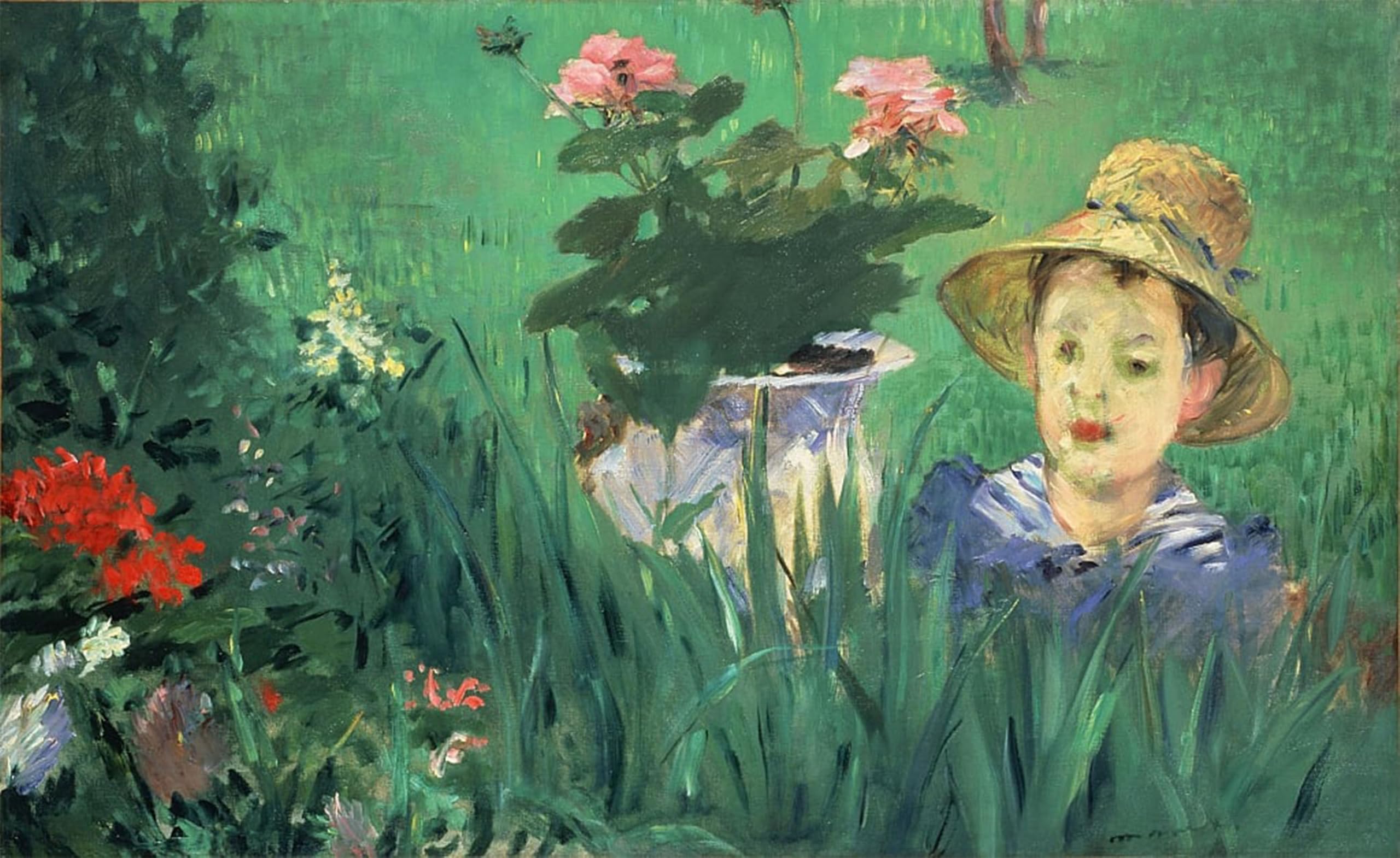 Serendipitp Boys No Frame Abstract Painting Mural Print Picture Wall Decor Painting In Flowers Jacques Hoschedé By Edouard Manet Vintage Wall Artwork For Home Decor 60X90cm