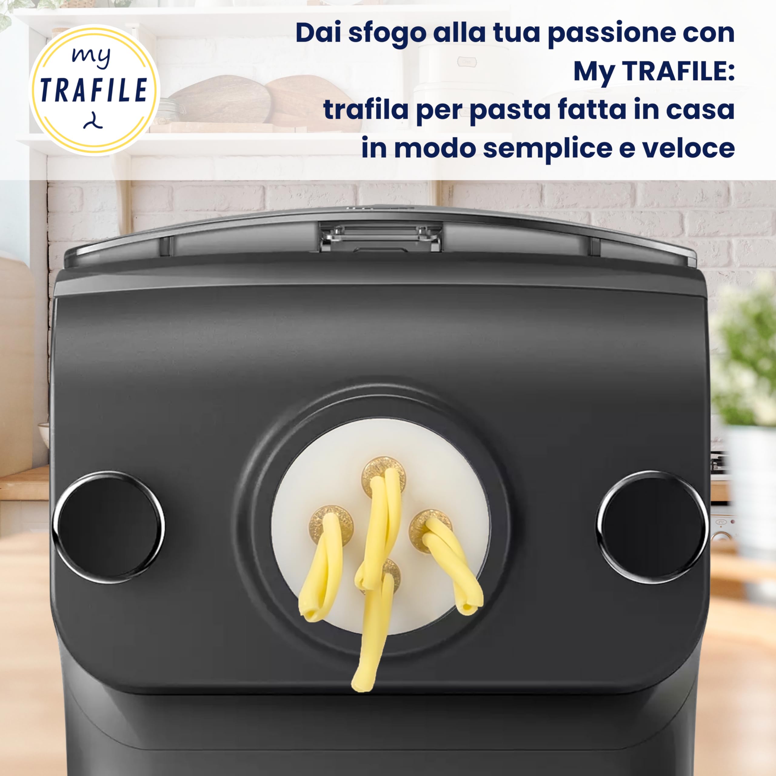 My Trafile - Trafila Linea Pro N°220 Casarecce 9 mm in POM con inserti professionali compatibile con Philips Pasta Maker Avance/7000 series