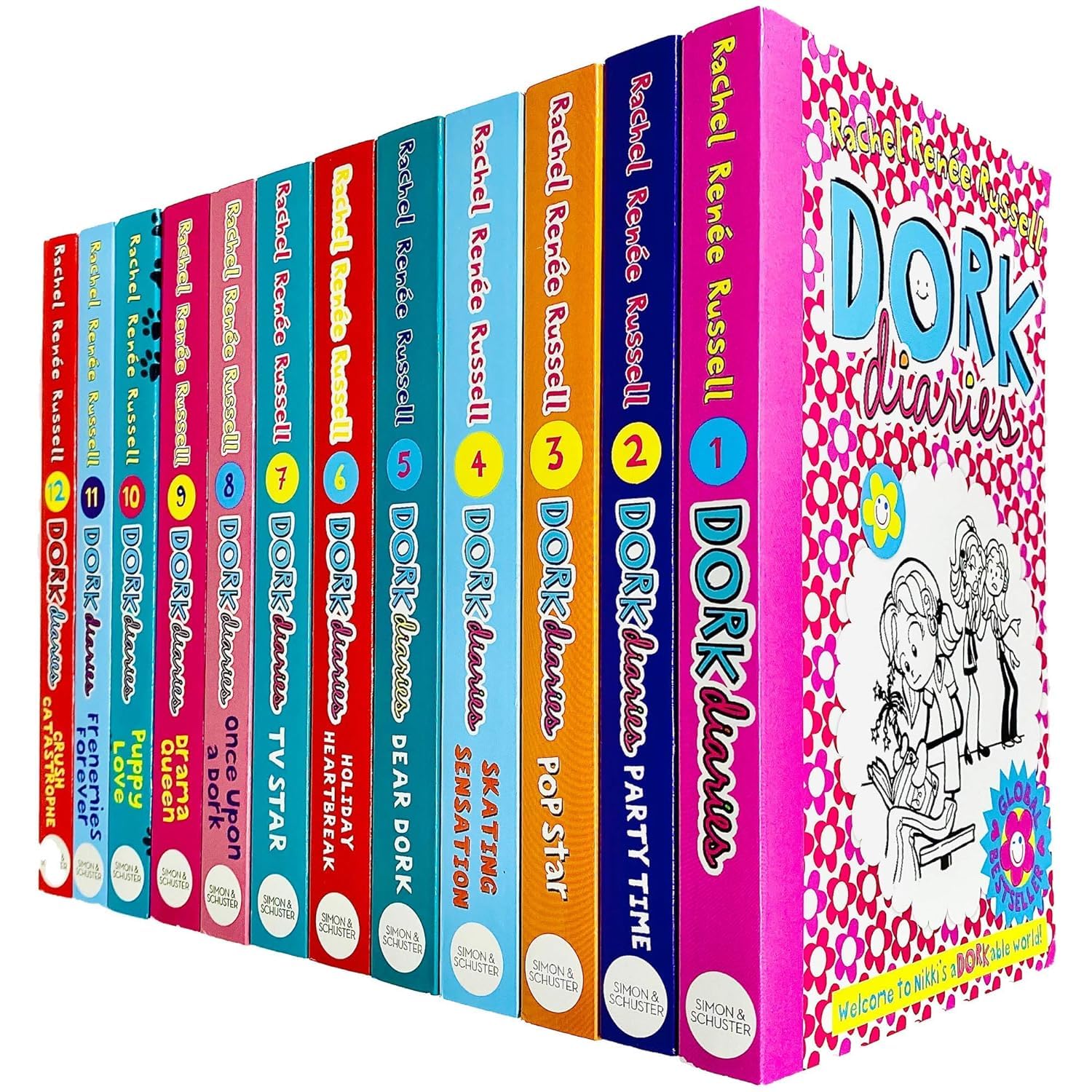 Dork Diaries 12 Books Collection Set by Rachel Renée Russell – Puppy Love, Holiday Heartbreak, TV Star, Pop Star, Frenemies Forever, Skating ... & More | Bestselling Kids Diary Book Series      Paperback – Picture Book, August 1, 2022