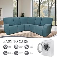 Vista 218 de Fundas 100% impermeables para sofá reclinable seccional, fundas para sofá reclinable en forma de L, funda para sofá seccional de esquina