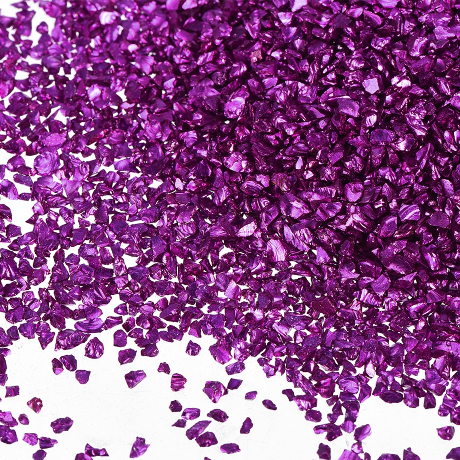sourcing map Crushed Glass for Resin Art, 150g Medium Irregular Metallic Chunky Chips Small Broken Crushed Glass Glitter Pieces for Crafts DIY Vase Filler Jewelry Making Decor, Dark Purple — image 1