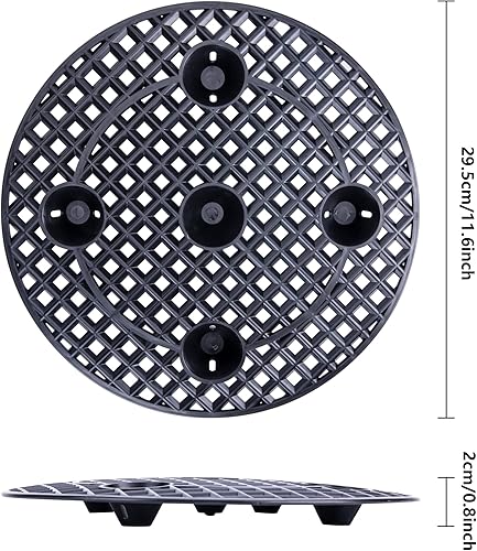 Miniatura 2 de 8 elevadores de macetas a nivel de plantas, soportes para plantas, platillo de maceta de 12 pulgadas para evitar la pudrición y daños en patio y