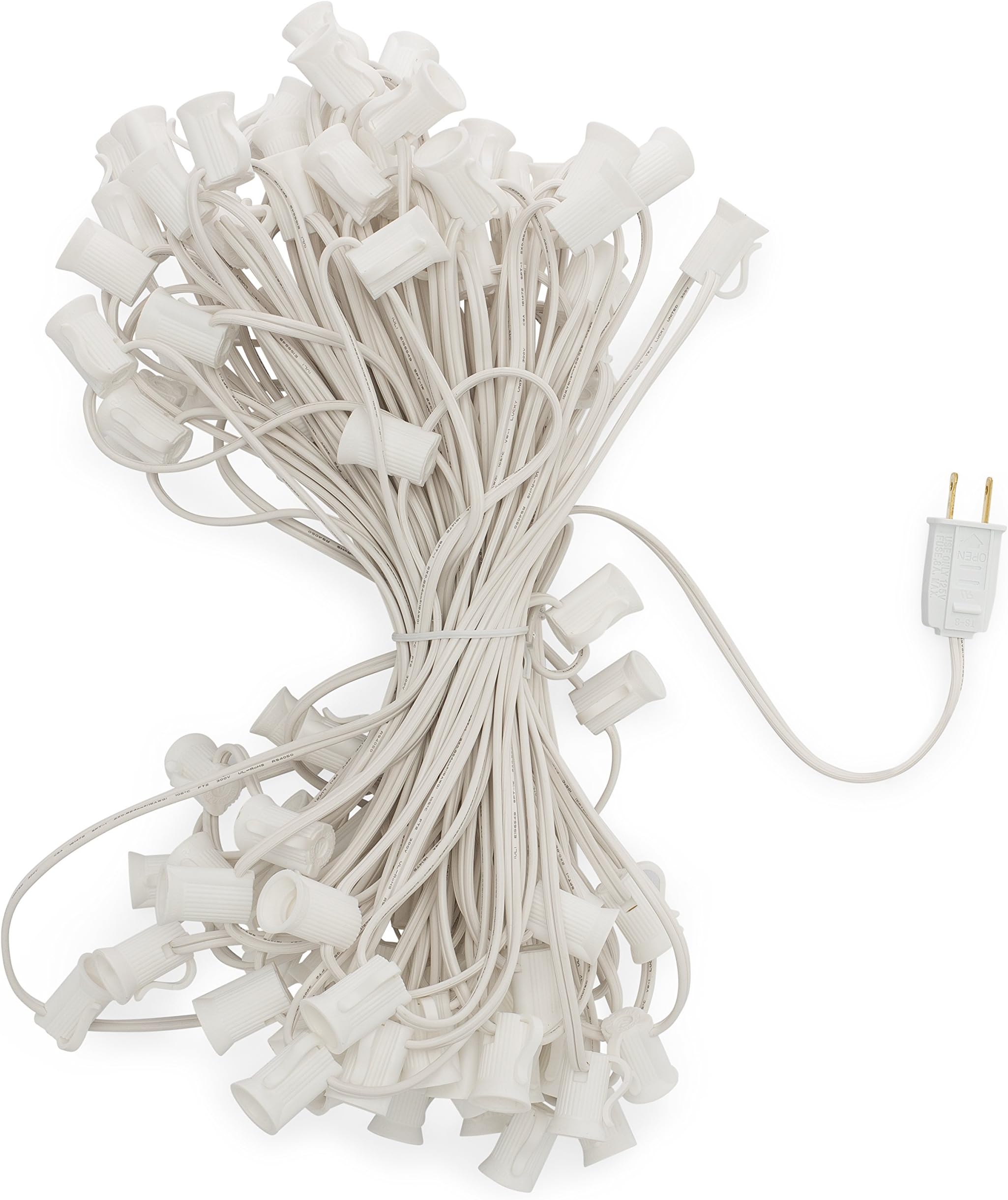 Novelty Lights 100 Foot C7 Outdoor String Light Christmas Stringer ...