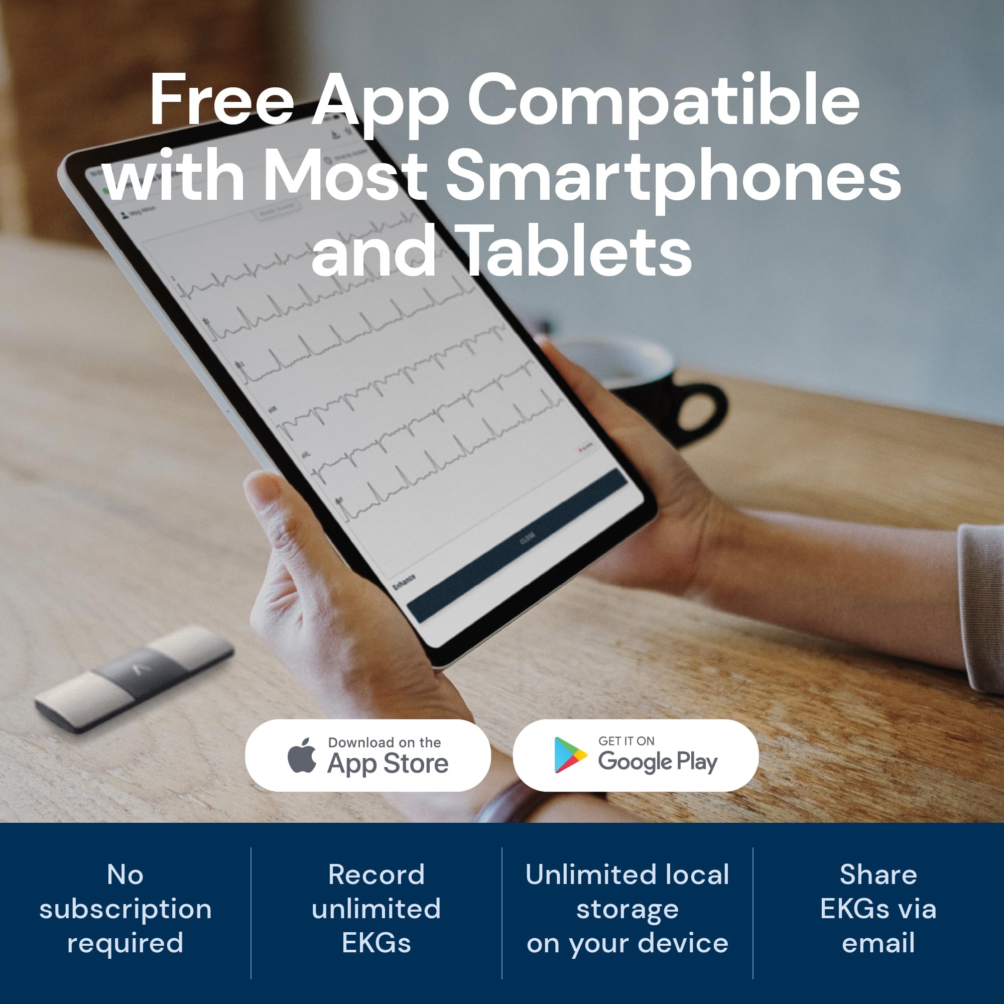 AliveCor KardiaMobile 6L ECG di livello medico | L’ECG Portatile a 6 Derivazioni | Rileva la Fibrillazione Atriale, Bradicardia e Tachicardia in Soli 30 Secondi | Distribuito da OMRON