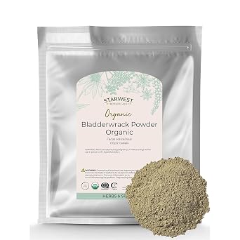 Starwest Botanicals Dried Bladderwrack Organic Powder - Natural Seaweed Herb, Versatile Marine Botanical, Certified Kosher, Non-GMO - Bulk 1 lb Bag