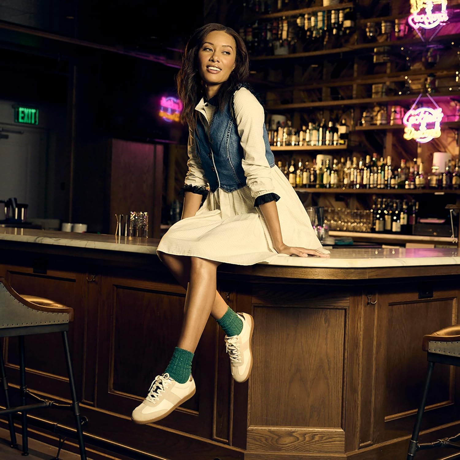 GOLDTOE Womens Sparkle Cable Midi Crew Socks, 3-pairs - Image 6