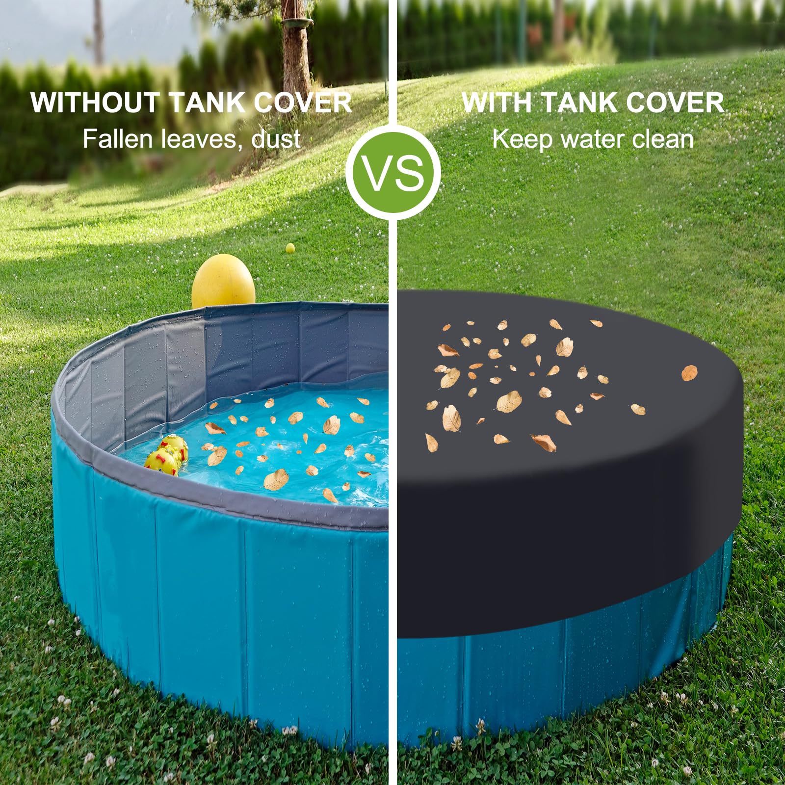 PATIKIL 200x200x30cm Quadrato Telo Copertura Rettangolare per Piscine 210d Oxford Coperture Copri Vasca da Bagno Idromassaggio Impermeabile Protezione Patio Mobili Calda Esterno, Grigio
