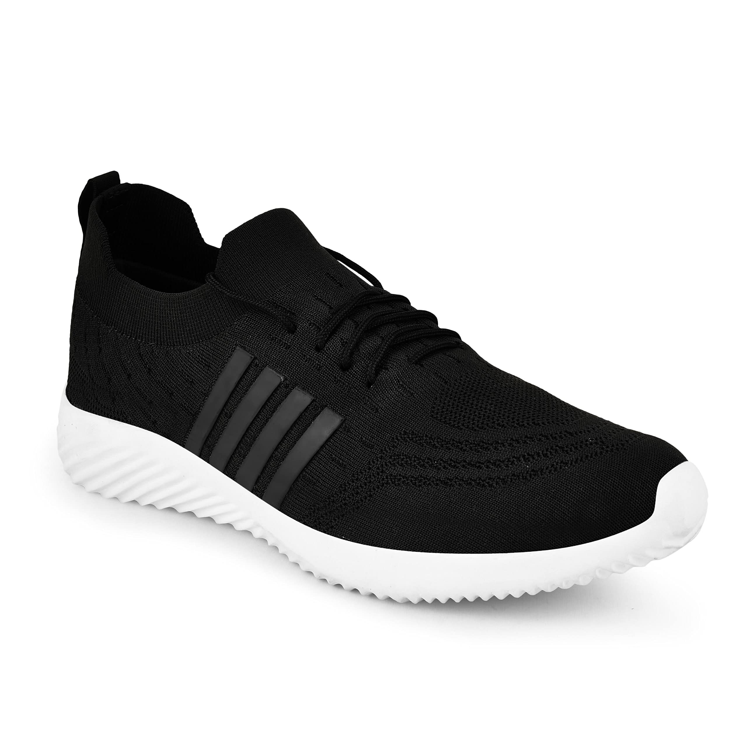 PARAGON K1213G Mens Black Sports Shoes | Stylish Design, Comfortable Cushioned Insole, Lace up and Sturdy Grip | Ideal for Daily Runs, Walking, Gym and Sports (B0BYNXZRGQ) Amazon Price History, Amazon Price Tracker