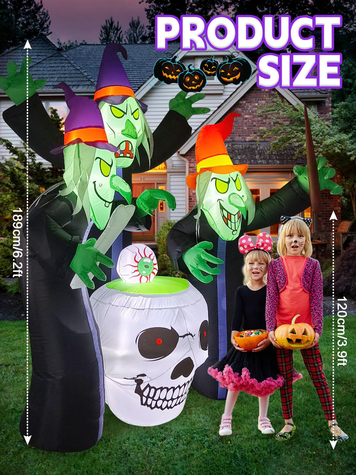 6.2 Feet High Halloween Inflatables - Image 2