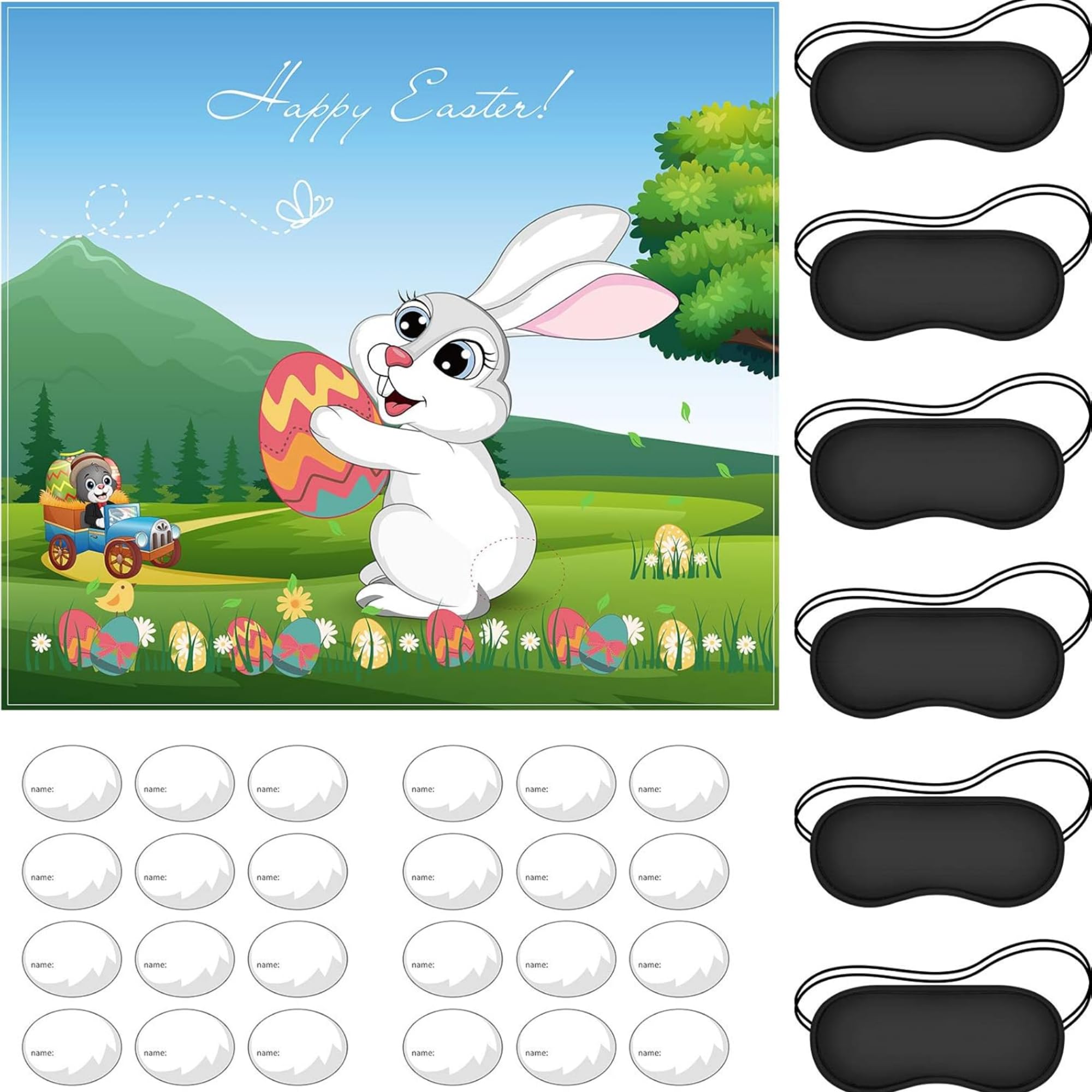 Jeu de lapin de Pâques pour amuser un groupe d'enfants Zonon