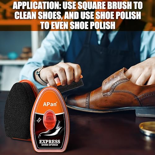 Vista 24 de Loopeer Esponja neutra para brillo de zapatos para zapatos esponja de brillo instantáneo para cuero 0.2oz Cuidado de cuero para muebles