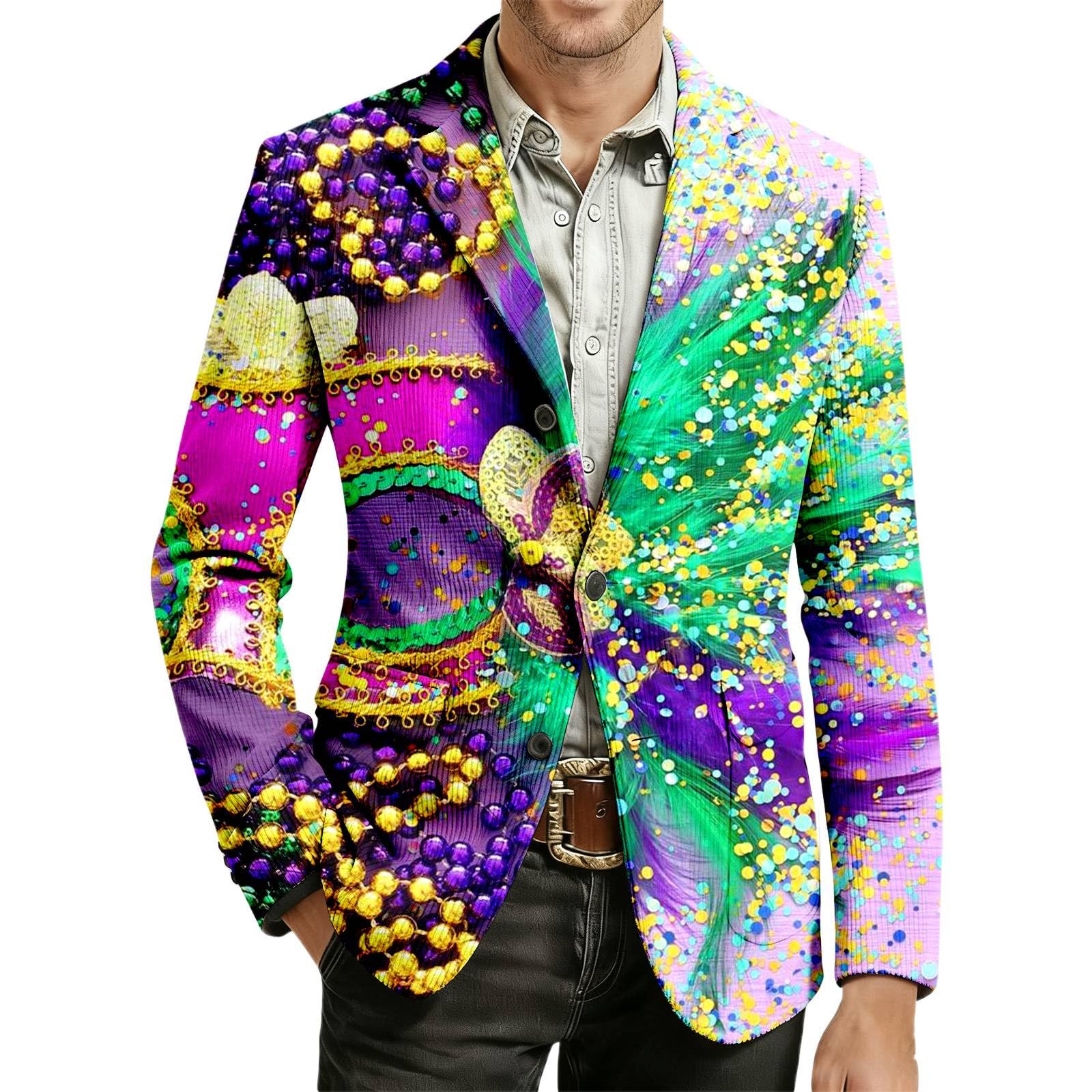 Blazer Slim Fit Uomo,Giacca in Velluto a Coste Carnival Velvet per Eventi Formali e Abbigliamento Casual da Lavoro con vestibilità Moderna e Design Elegante