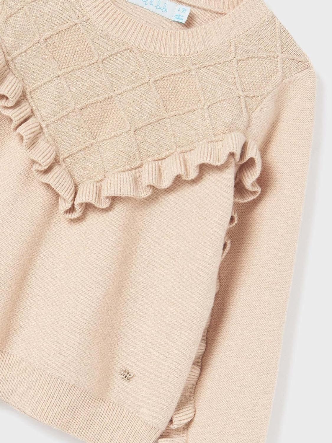 Abel & Lula Structered Sweater for Girls Beige