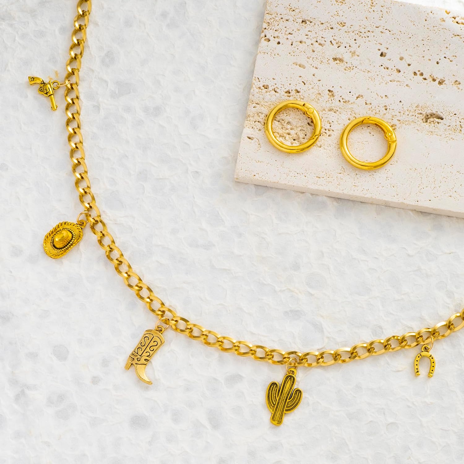 Bag Charm Purse Extender Chain,Elegant Gold Purse Charms for Women Western Cowboy Boots Pendant Handbag Charm