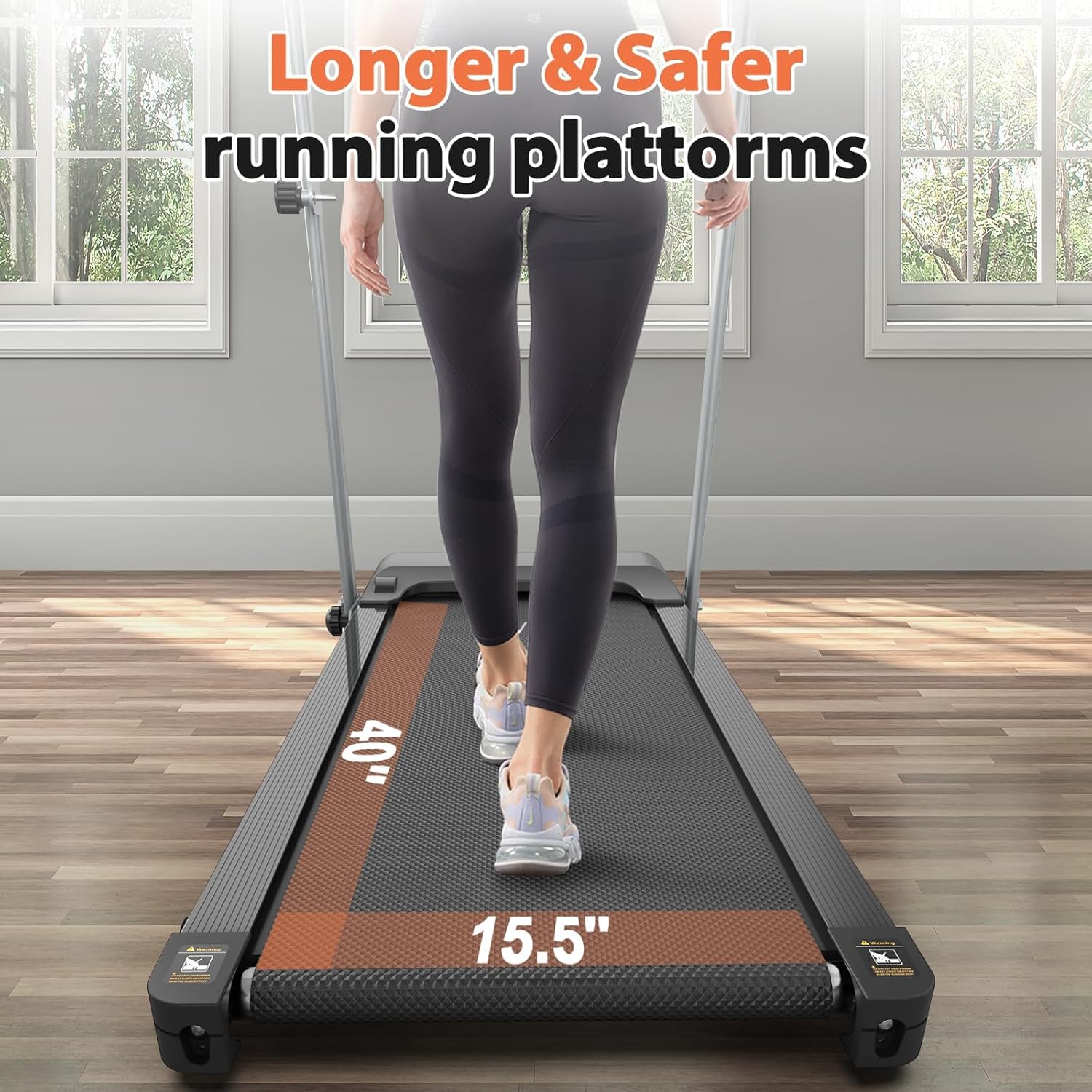 Home Foldable Treadmill with Incline, Folding Treadmill for Home Workout, Electric Walking Treadmill Machine 15 Preset or Adjustable Programs 250 LB Capacity MP3