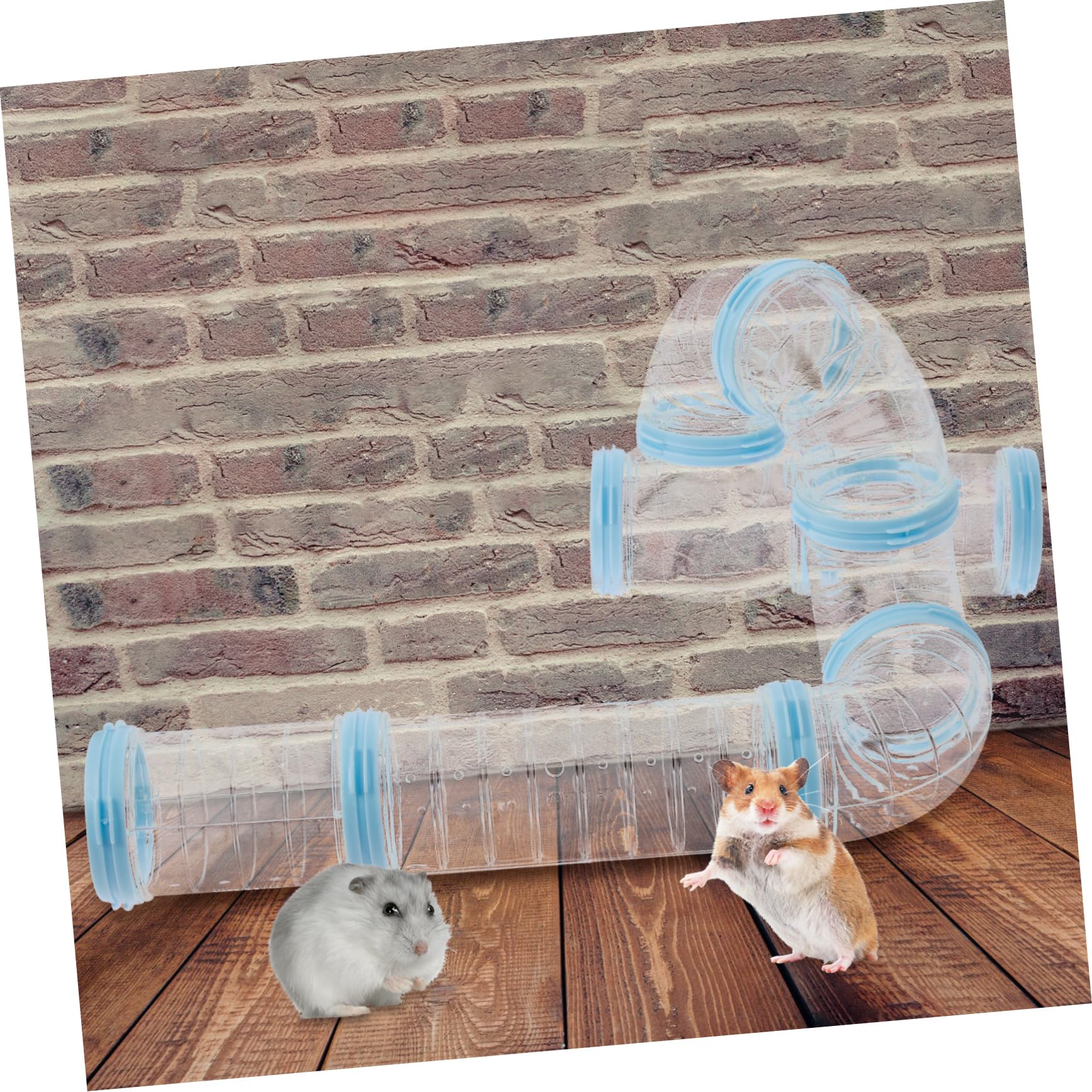 VICASKY Hamsterröhren 2 Stück Außenrohre Aus Bruchsicherem Pp Kunststoff Selbstgemacht Verbindungstunnel Für Hamsterkäfig Spiel Und Erkundung Außen
