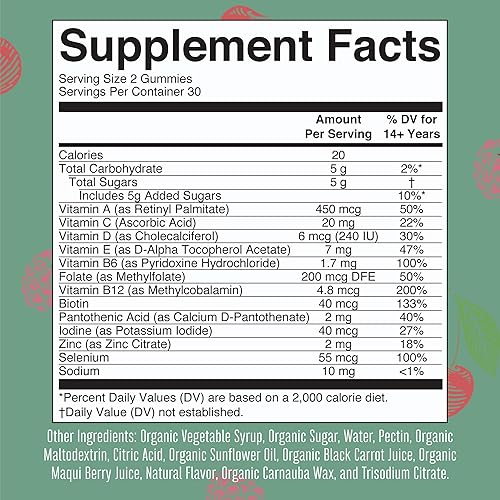 Miniatura 9 de MaryRuth's - Gomitas multivitamínicas y posbióticos para niños, gomitas multivitamínicas para niños pequeños y gomitas multivitamínicas para