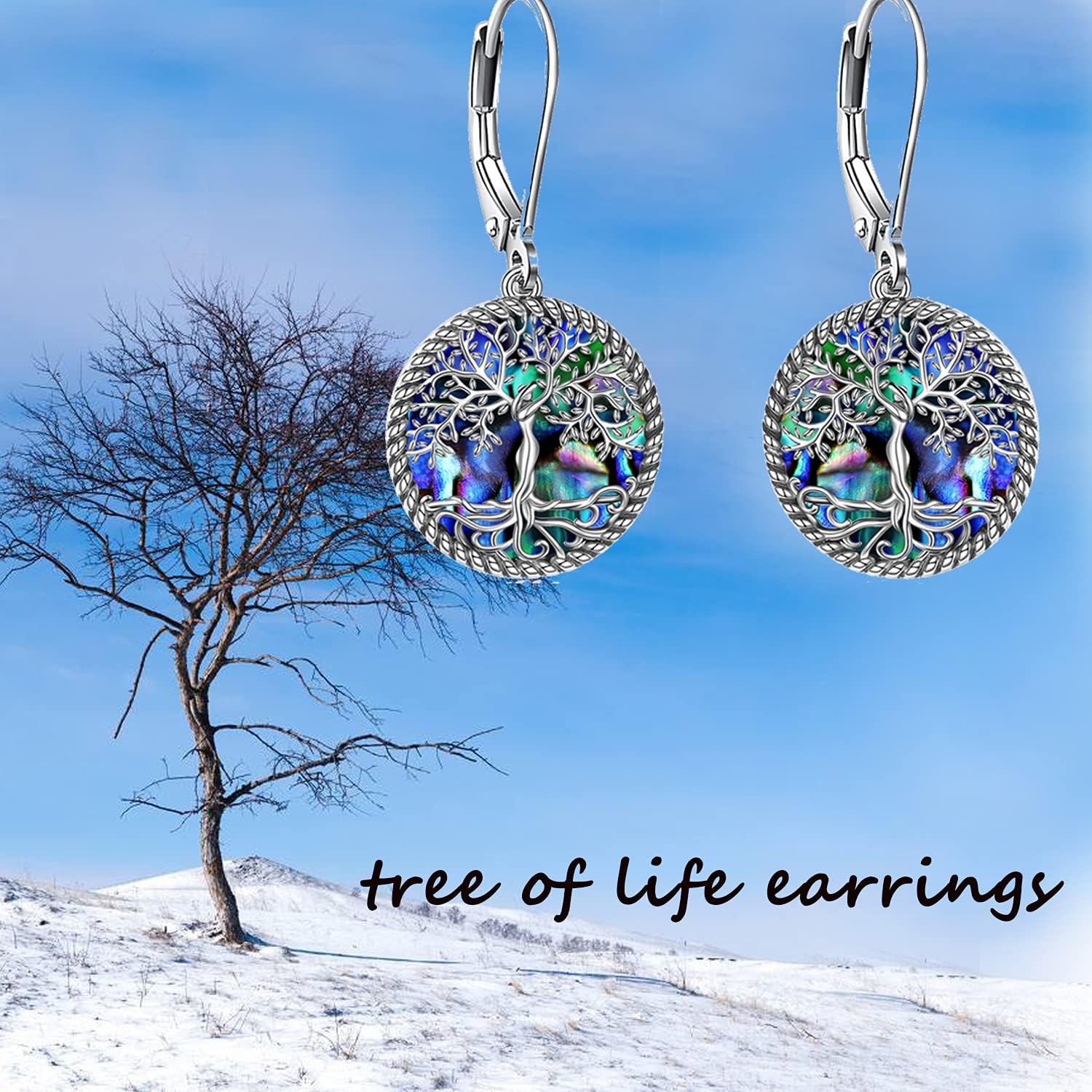 ONEFINITY Sterling Silver Tree of Life Dangle Drop Earrings for Women and Girls - Christmas Gifts - Image 4