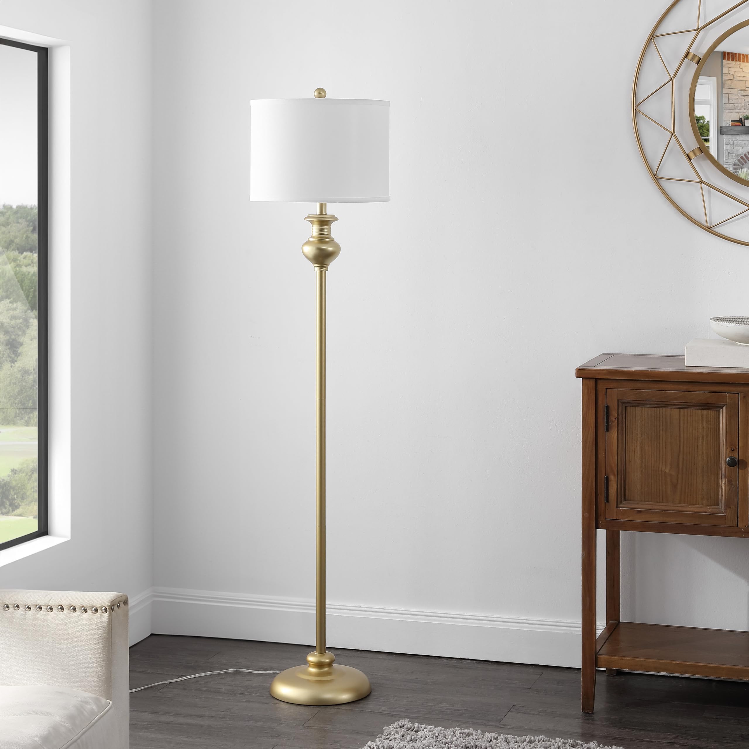 SAFAVIEH Lighting Collection Erlan Contemporary Gold 61-inch