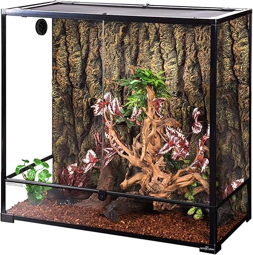 Miniatura 13 de REPTI ZOO Tanque grande de vidrio para reptiles de 34 galones, apertura frontal, puerta de doble bisagra de 24 x 18 x 18 pulgadas, terrario de
