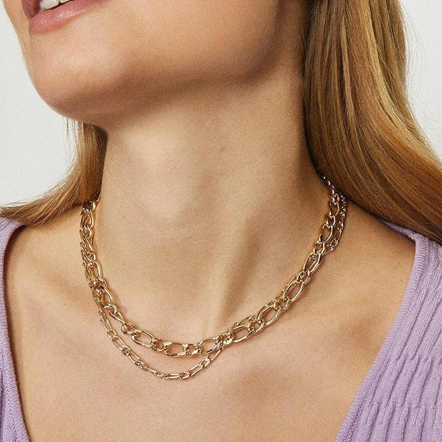 SMYHTGLIF 16.4 Feet Oval Paperclip Jewelry Making Chains Gold Plated Brass Chain Bulk Twisted Chain Roll Permanent Chain for Jewelry Making - Image 6