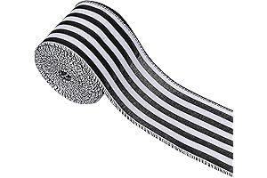 Black White Christmas Tree Ribbon, Unbeatable Holiday Charm