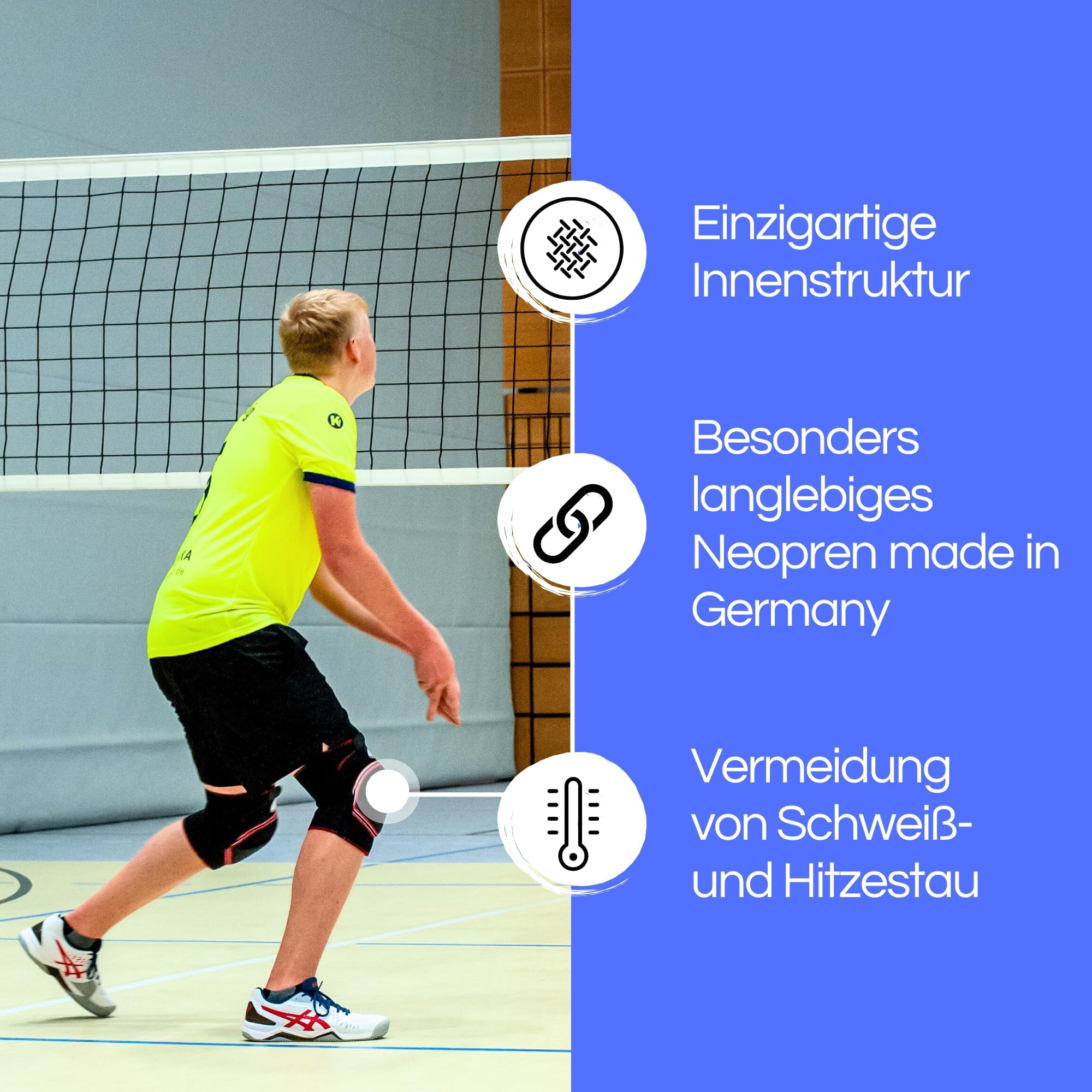 TSM Kniepolster Aktiv 1 Polster | Neoprenbandage Durchblutungsförderung, Dämpfung äußerer Einwirkungen | Stabilisierung, Schmerzlinderung, Wärme-, Schweißabführung | 1 Stück Made in Germany 2553