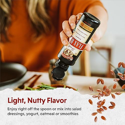 Miniatura 4 de Barlean's - Aceite de linaza orgánico líquido de semillas frescas de lino prensadas en frío, 7,640 mg ALA Omega 3 suplemento de ácidos grasos