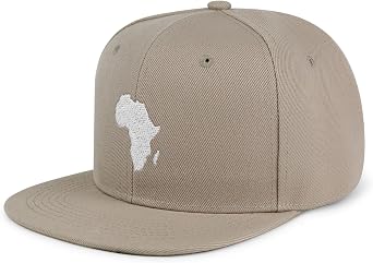 JPAK Solid White Africa Map Hip-Hop Snapback Hat Embroidered Baseball Cap Continent Map