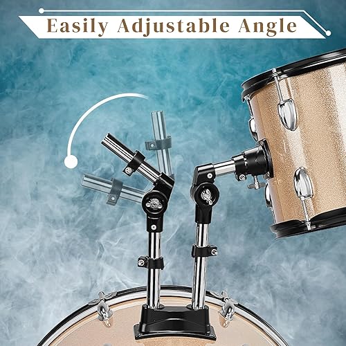 Vista 43 de Ktaxon Juego de batería para adultos de 22 pulgadas, kit de 5 piezas de tamaño completo con soportes de platillo, soporte de sombrero, palos, pedal