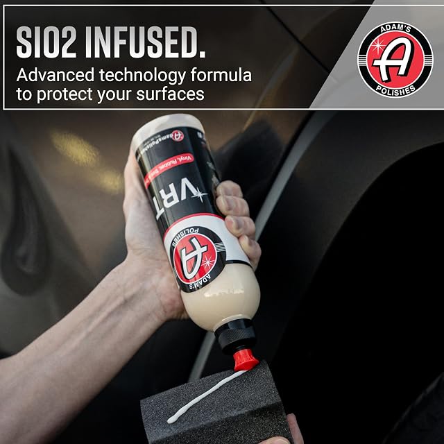 Adam's Polishes Silica Infused VRT Tire & Trim Dressing - Durable UV Protection and Water Repellent - Leaves a Crisp Freshly Detailed Look - Dress Tires or Trim Without Worry of Slinging (New 16 oz) — photo 4