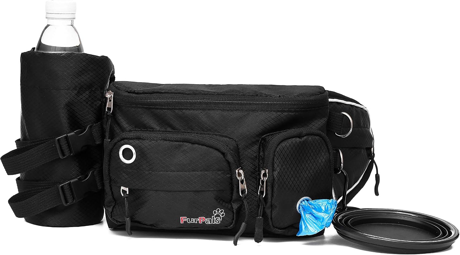 FurPals Dog Treat Pouch Waist Bag - Fanny Pack for Training and Walking Small-Medium Dogs - Lightweight, Sturdy Design - Poop Bag…