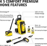 Kärcher Nettoyeur Haute Pression K 5 Comfort Premium Home, Pression : 145 Bar, débit : 500 l/h, Surface : 40 m²/h, Tuyau Haute Pression Extra Flexible, Enrouleur de Tuyau, Multi Jet 4 en 1, Home Kit - 10