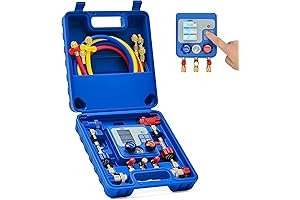 CPS Digital HVAC Manifold Gauge Set with 1/4"SAE Female Connector