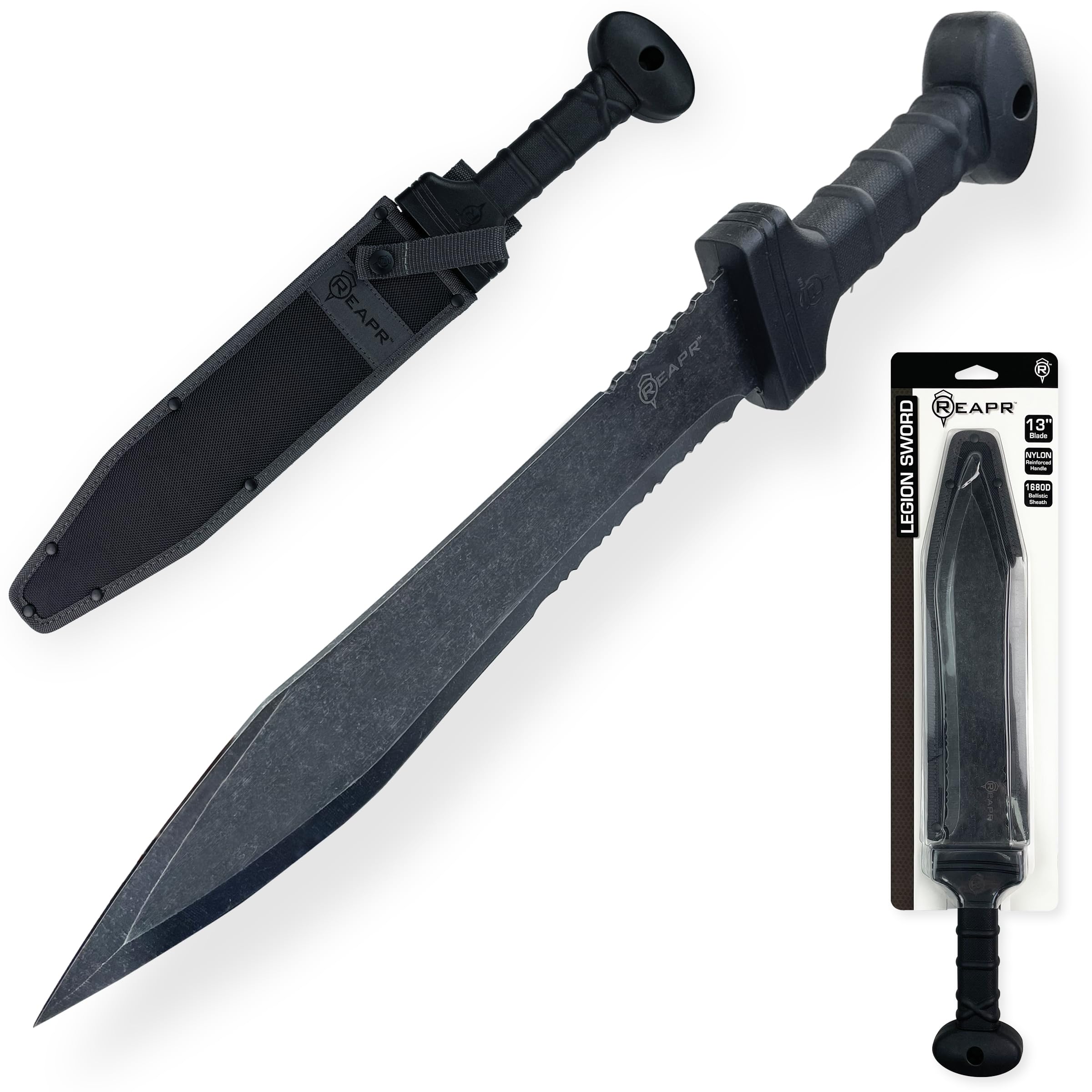 Full-Tang Sword, Ergonomic Handle, and Nylon Sheath