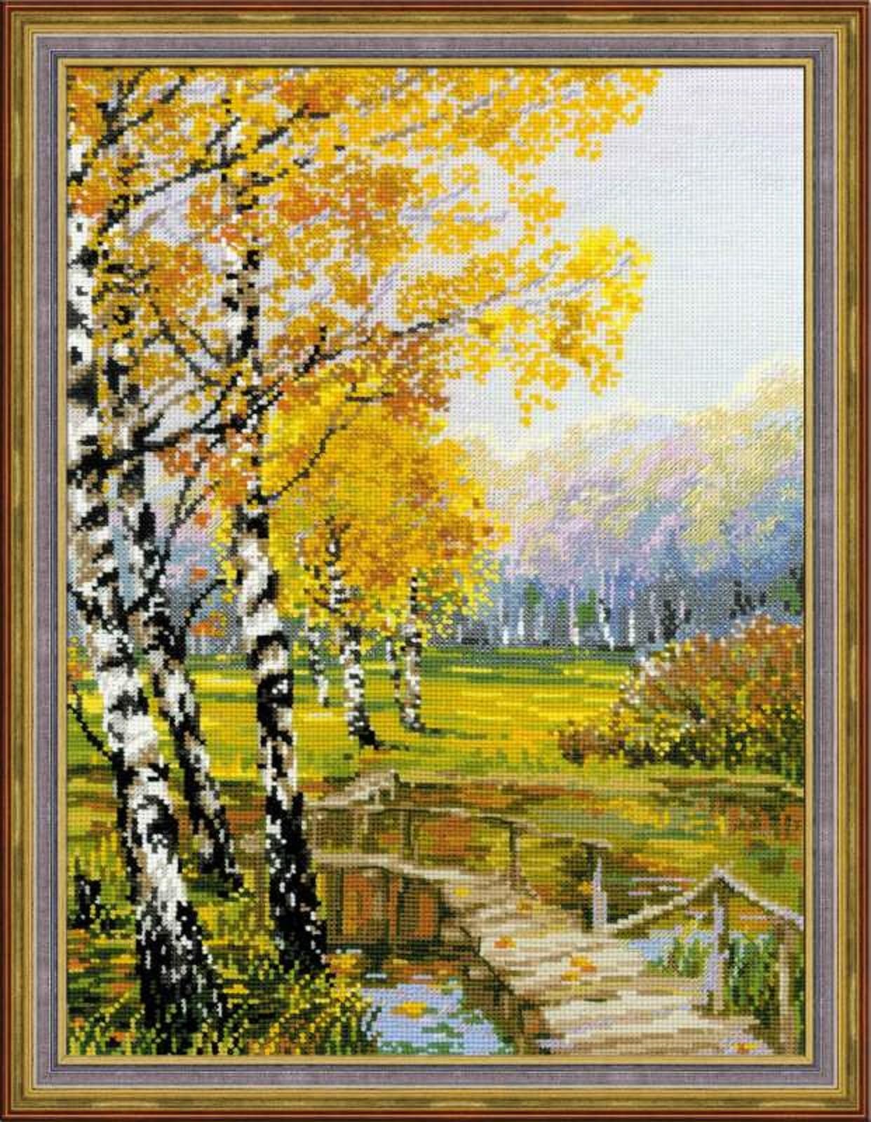 Riolis Kreuzstich-Set Birken, Zählmuster