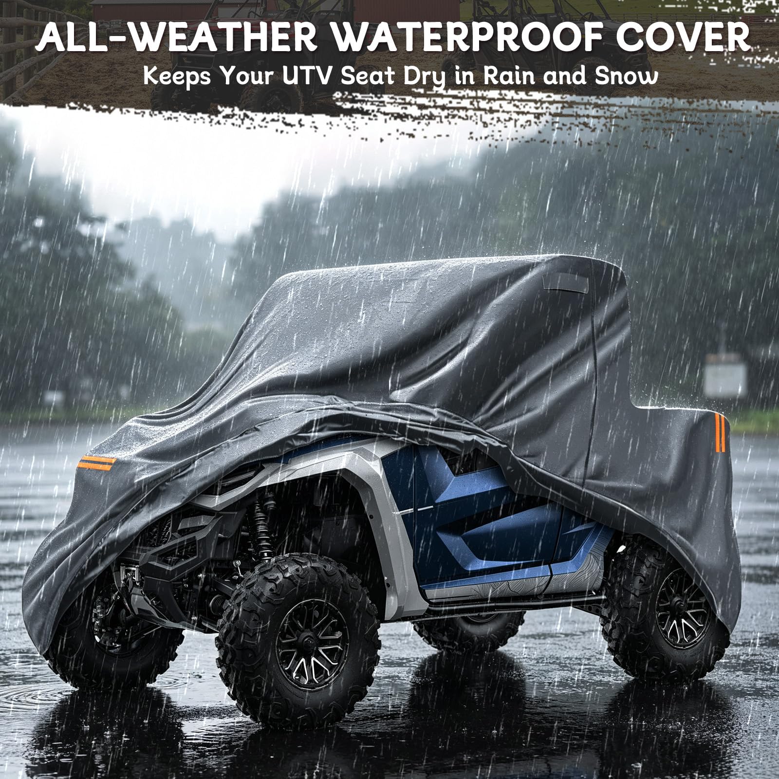 UTV Housse Moto Exterieur pour 2021-2026 Yamaha Wolverine RMAX2 1000 RMAX4 1000 Compact 2018-2026 Wolverine X2/X4(850 & 1000cc Models), Bache de Protection Impermeable Résistant aux intempéries