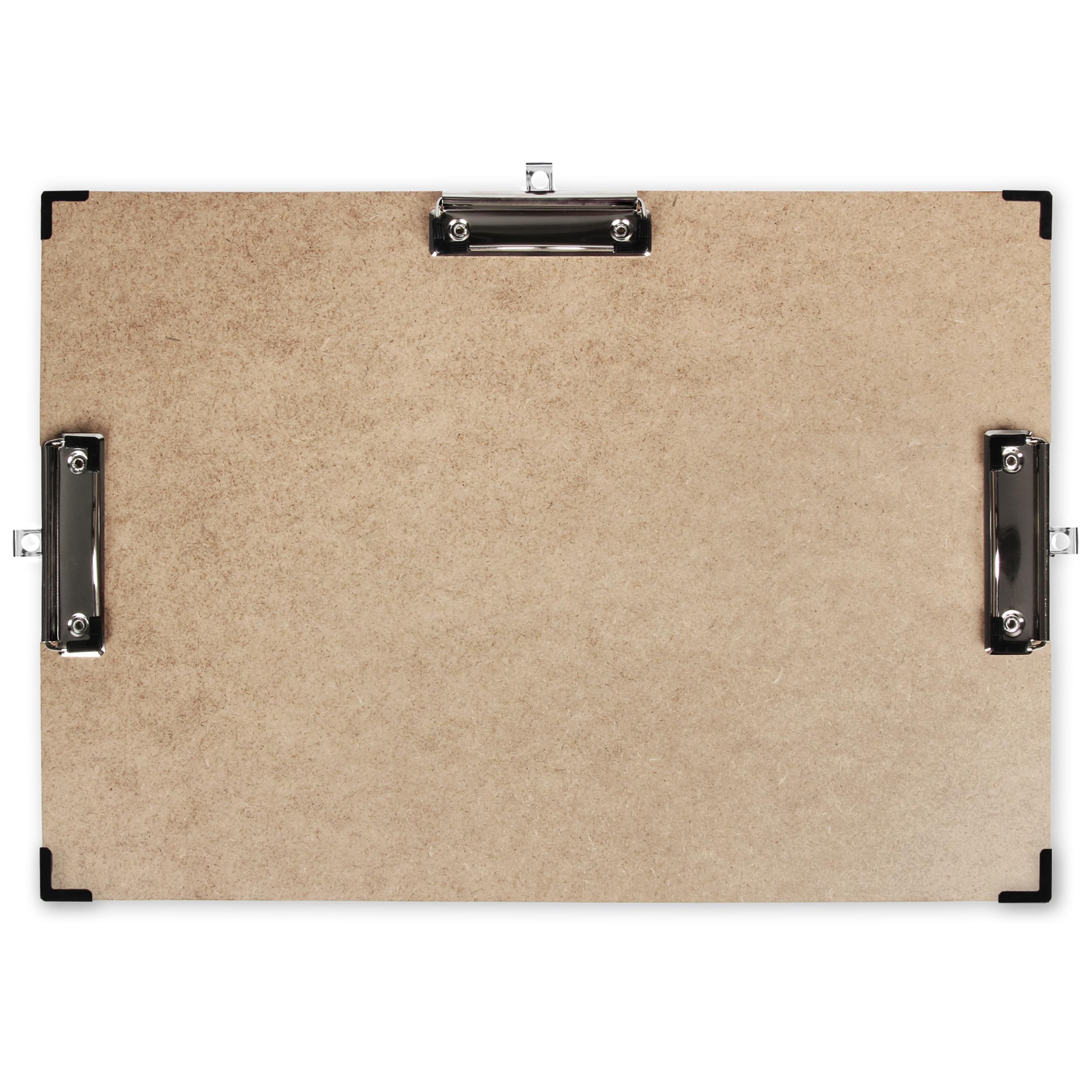 11x17 Clipboard, Three Clip Wood Board, Extra Large Clip Board Horizontal Wooden Writing Board, Not Fragile Art Drawing Clip Boards, Drawing Board with Clips for Art Classroom (Wooden, 11x17)