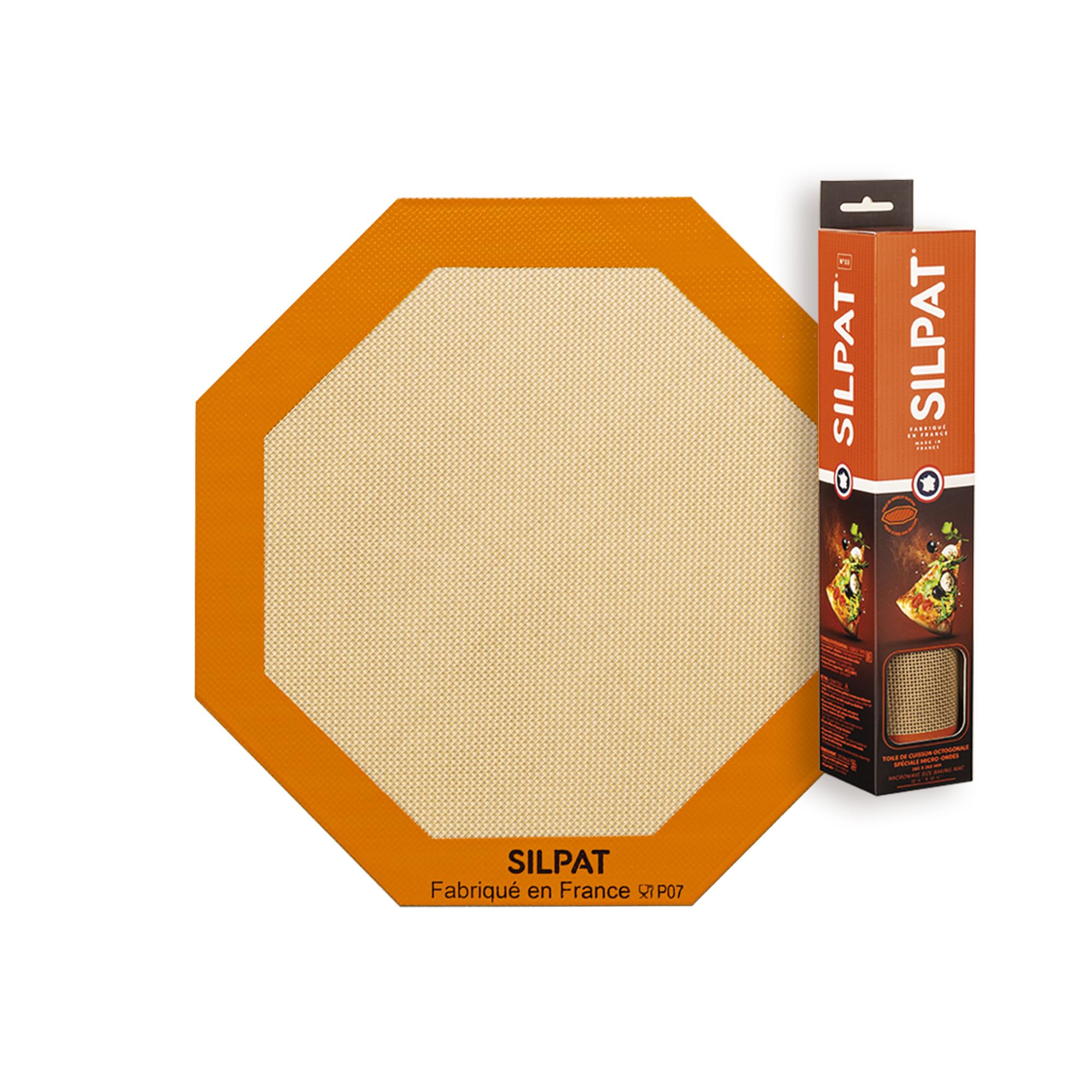 Silpat The Original Non-Stick Silicone Microwave Baking Mat, 10.25" Diameter Octagon