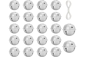 2 Inch Silver Jingle Bells for Christmas Crafts