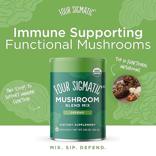 Miniatura 3 de Four Sigmatic - Mezcla de hongos defender | Complejo de hongos orgánicos en polvo con café instantáneo de hongos (10 unidades)