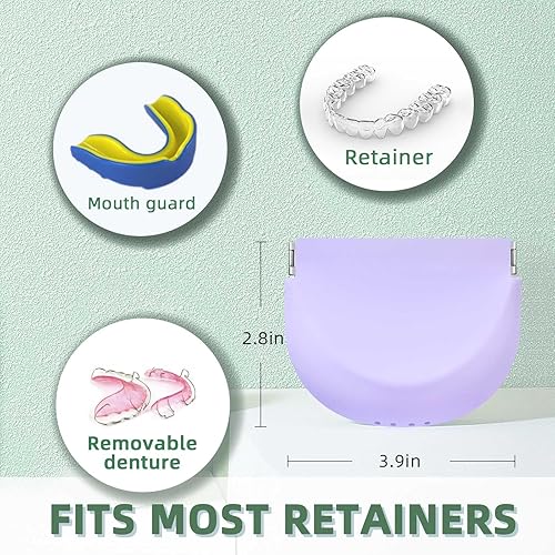 Miniatura 8 de Funda de silicona suave y mejorada para alineador, funda delgada para dentadura parcial, soporte para contenedores de protección nocturna con cordón