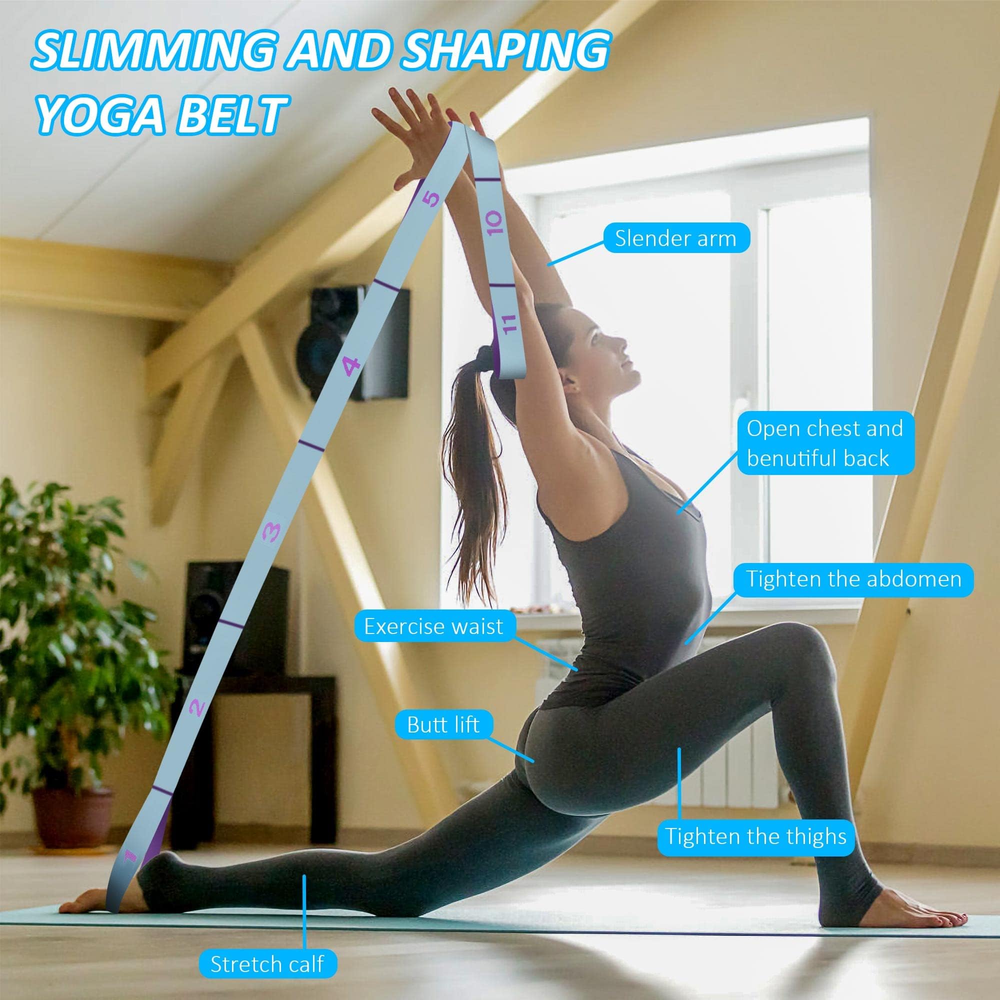 Set 11 Fasce Elastiche Fitness - Resistenza 3-13 Kg Per Yoga Palestra E Training