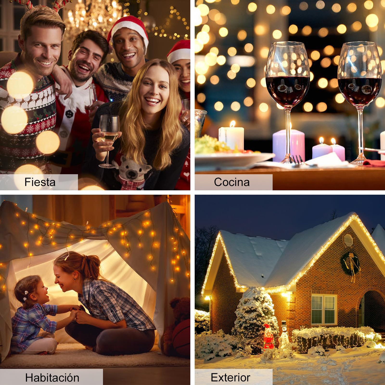 GOPLUS Luz Manguera 10/20/30 M, Tira de LED Impermeable, LED Luces de Navidad para Decoración Exterior Interior Fiesta Jardín Hogar, Blanca Cálida (30 m)