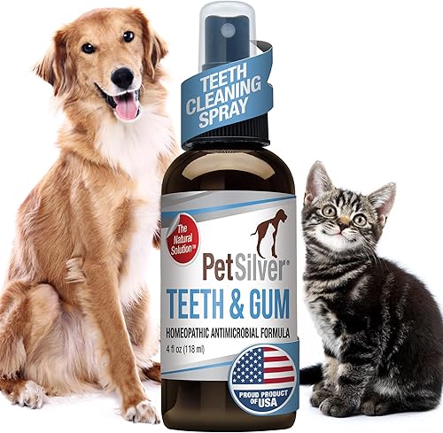 PetSilver Teeth Gum Spray for Dogs and Cats with Chelated Silver - Made in USA PetSilver Teeth Gum Spray for Dogs and Cats with Chelated Silver - Made in USA