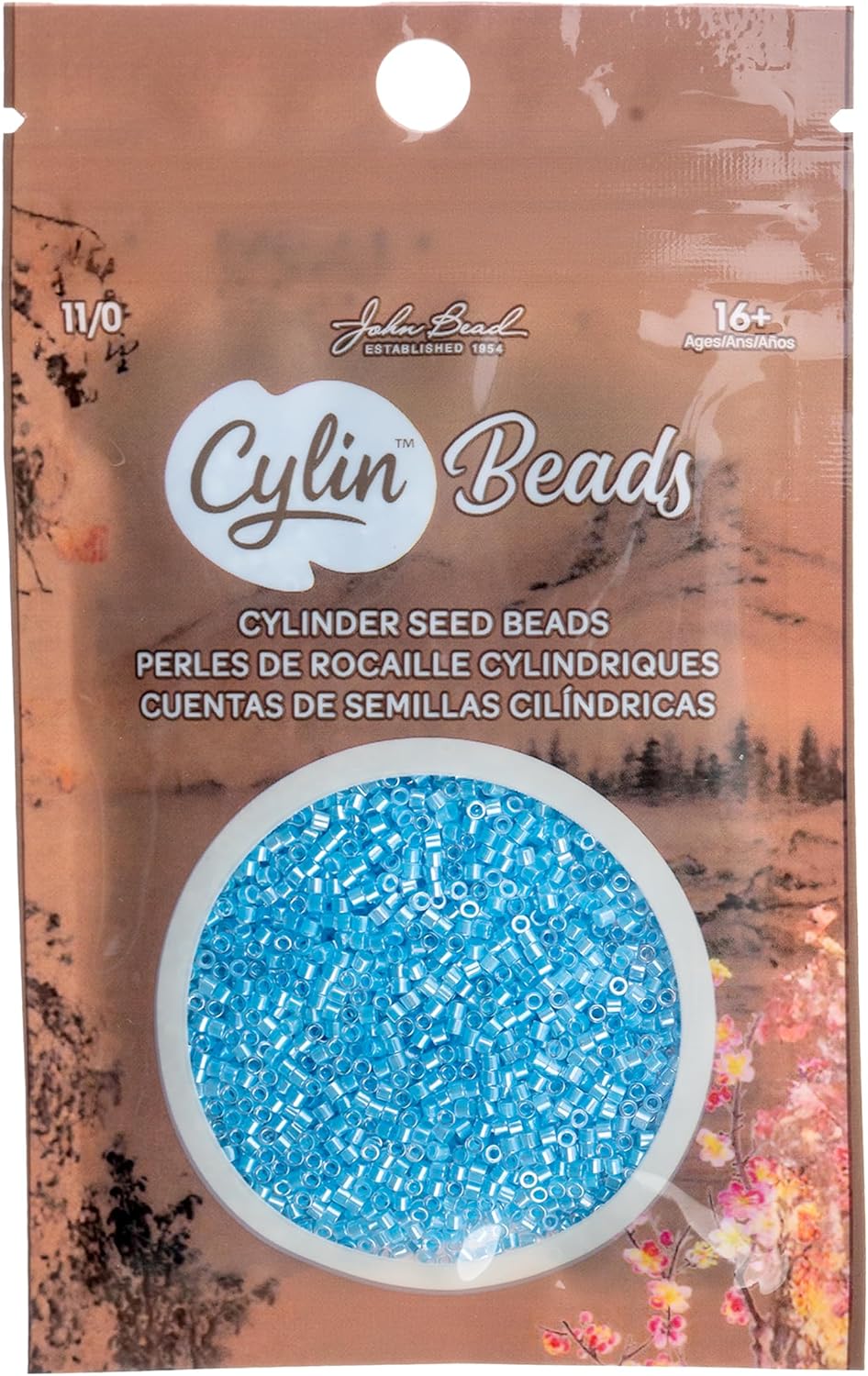 John Bead 25g Cylin Beads Neon Celestial Ocean 11/0 Glass Cylindrical Seed Beads for Jewelry Bracelets Necklaces Earrings Making Embroidery