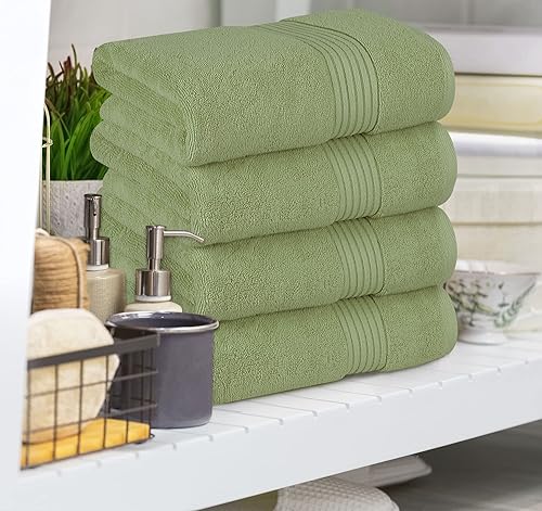 Vista 71 de Utopia Towels - Juego de toallas de baño 100 % de algodón hilado en anillo de 600 GSM, secado rápido, muy absorbentes, livianas, para baños