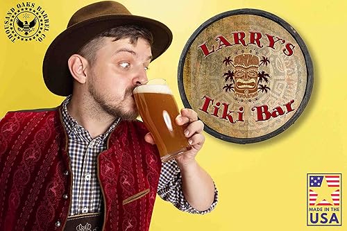 Vista 127 de THOUSAND OAKS BARREL CO. Personaliza el letrero de un cuarto de barril con cócteles de gato negro, barril de vino hecho de madera de roble de alta