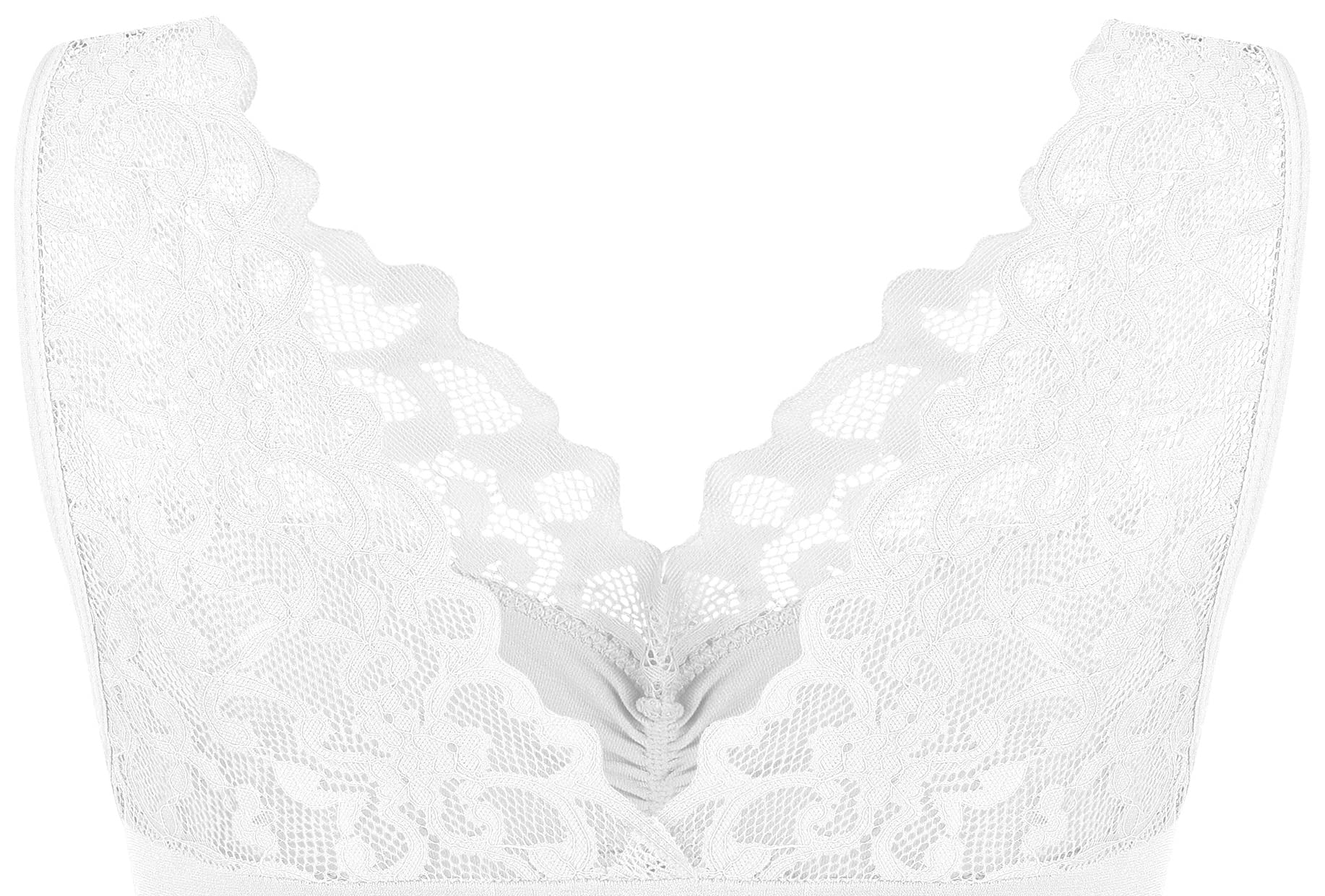 UnsichtBra Bustier Donna in Pizzo | Reggiseno Senza Ferretto Aderente | Soft Bra Confortevole Senza Cuciture | Intimo Donna